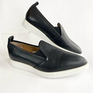 Everlane Perforated Street Shoe Black Leather Sneaker Loafer NWOT Womens 5.5